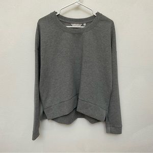 Athleta Grey Modern Sweatshirt Size Large Workout Athleisure Comfort Gym